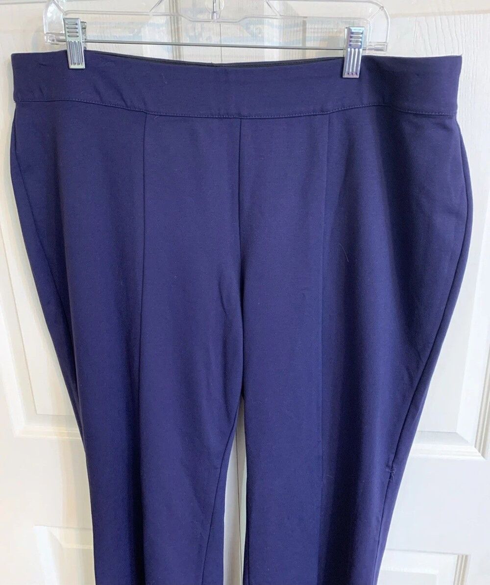 Lane Bryant Plus 20 Navy Blue Dress Pants Pointe Flare High Rise - Picture 6 of 8